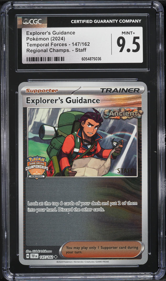 2024 Pokemon SV Temporal Forces Championships Staff Explorer's Guidance CGC 9.5