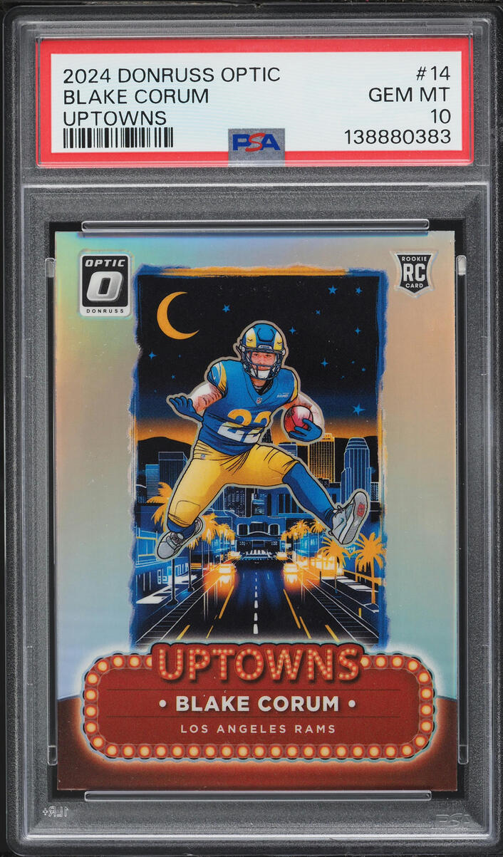 2024 Donruss Optic Uptowns Blake Corum ROOKIE #14 PSA 10 GEM MINT
