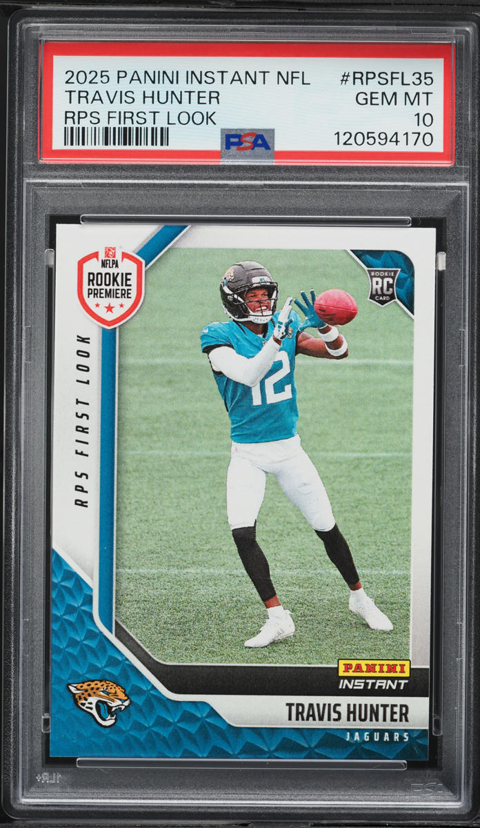 2025 Panini Instant NFL First Look Travis Hunter ROOKIE #RPSFL-35 PSA ...