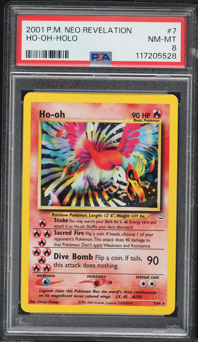 2001 Pokemon Neo Revelation Holo Ho-Oh #7 PSA 8 NM-MT