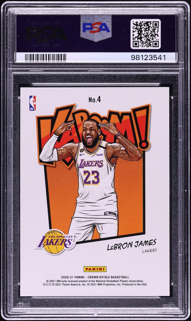2020 Crown Royale Kaboom! LeBron James #4 PSA 9 MINT