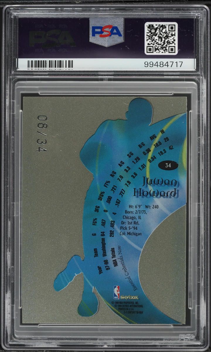 1998 Skybox E-X Century Essential Credentials Now Juwan Howard /34