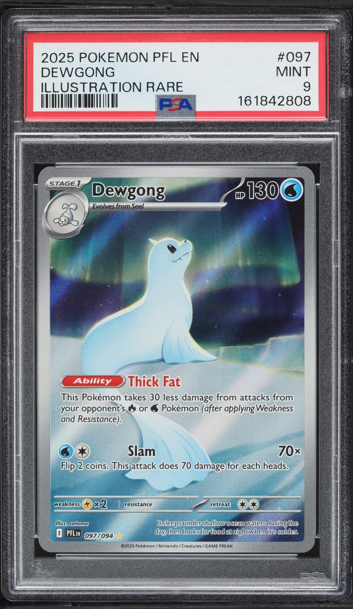 2025 Pokemon Mega Evolution Phantasmal Flames IR Dewgong #97 PSA 9 MINT