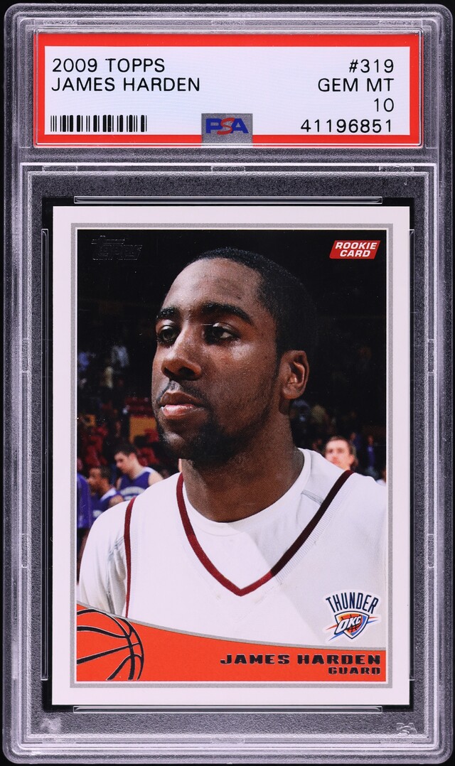 2009 Topps Basketball James Harden ROOKIE #319 PSA 10 GEM MINT - Main Image