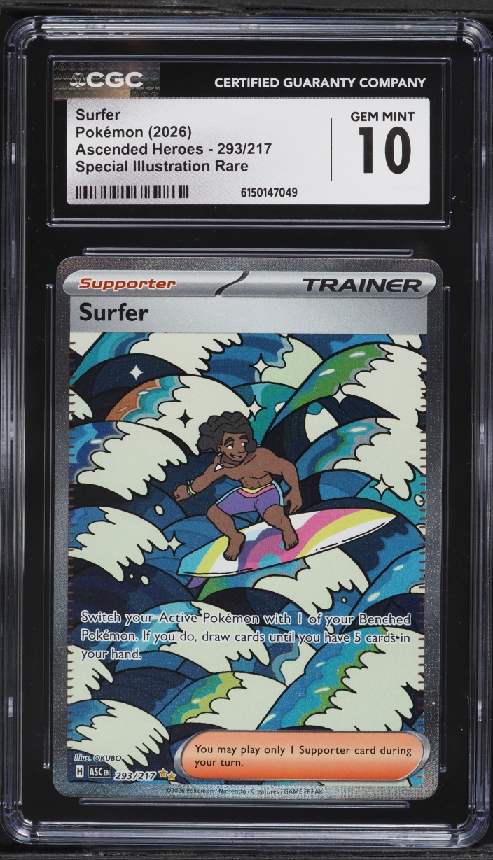 2026 Pokemon Mega Evolution Ascended Heroes SIR Surfer #293 CGC 10 GEM MINT