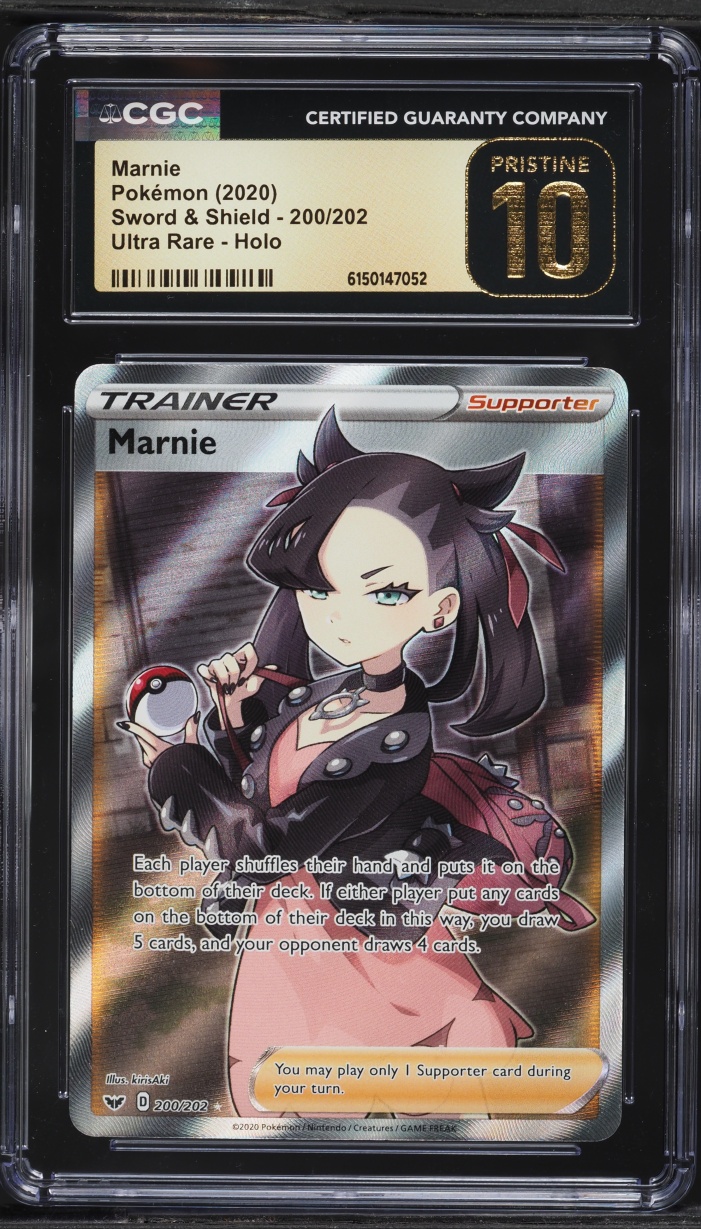 2020 Pokemon Sword & Shield Full Art Marnie #200 CGC 10 PRISTINE