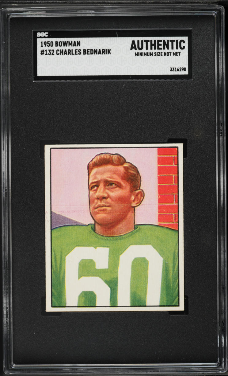 1950 Bowman Football Charles Bednarik #132 SGC AUTH