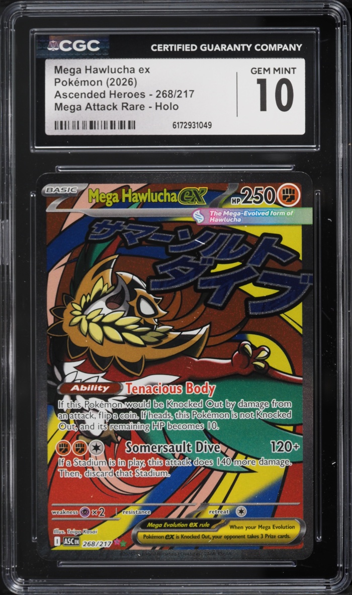 2026 Pokemon Mega Evolution Ascended Heroes MA Mega Hawlucha ex #268 CGC 10 GEM MINT