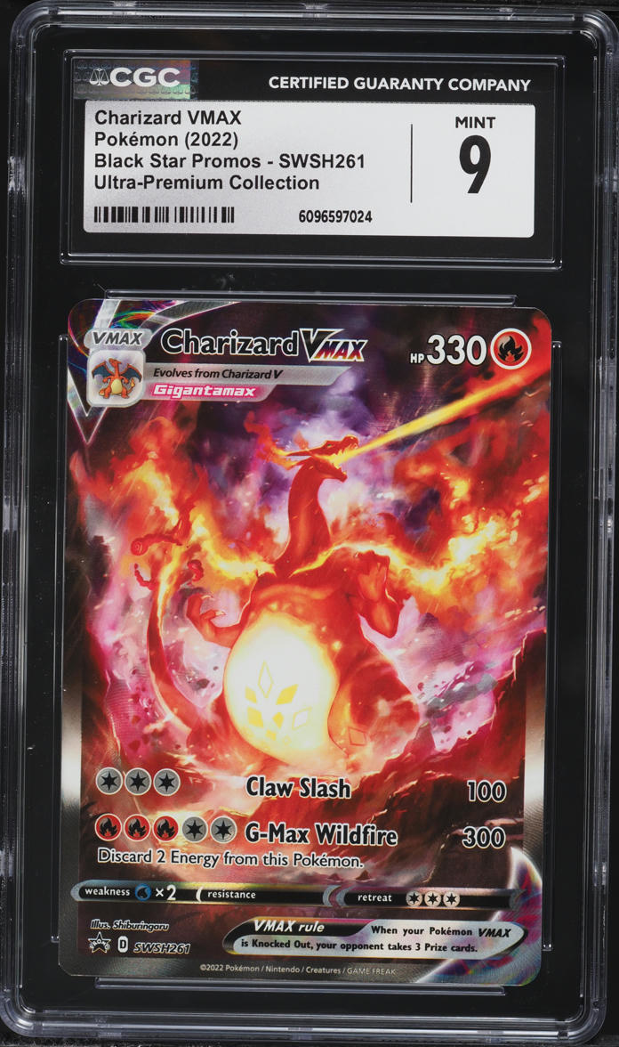 2022 Pokemon Sword & Shield Promo Ultra Premium Charizard VMAX #SWSH261 CGC 9 MINT