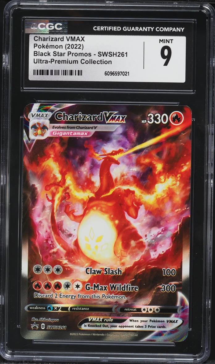 2022 Pokemon Sword & Shield Promo Ultra Premium Charizard VMAX #SWSH261 CGC 9 MINT