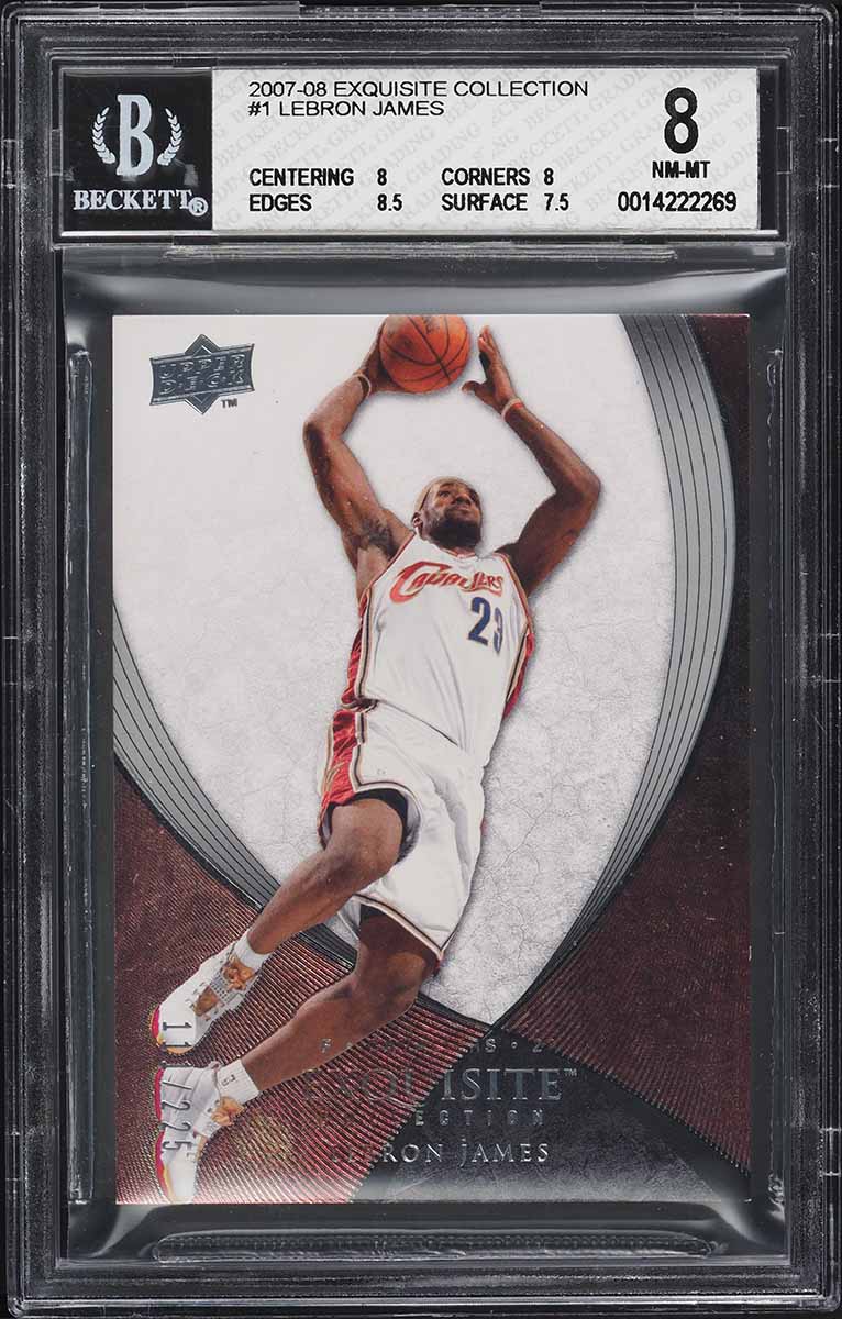 2007 Exquisite Collection LeBron James /225 #1 BGS 8 NM-MT