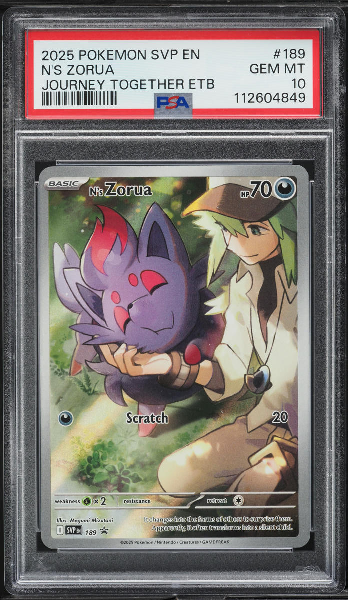 2025 Pokemon SV Black Star Promo Journey Together ETB N's Zorua #189 PSA 10 GEM