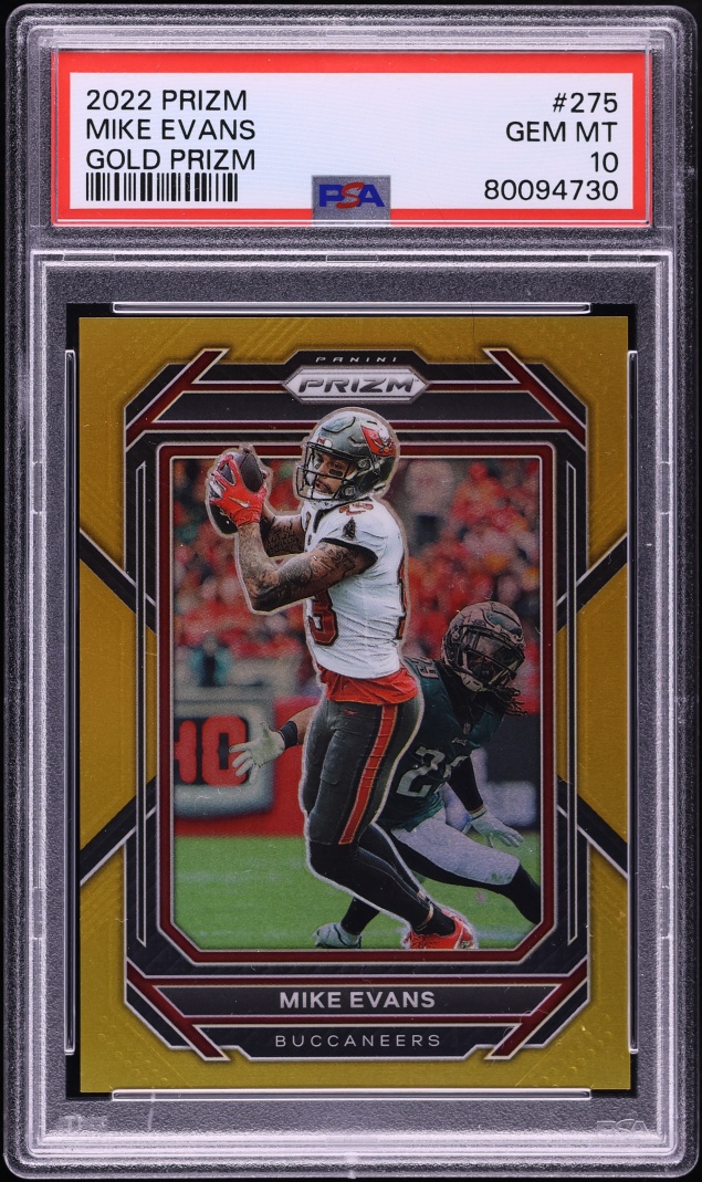 2022 Panini Prizm Gold Mike Evans /10 #275 PSA 10 GEM MINT