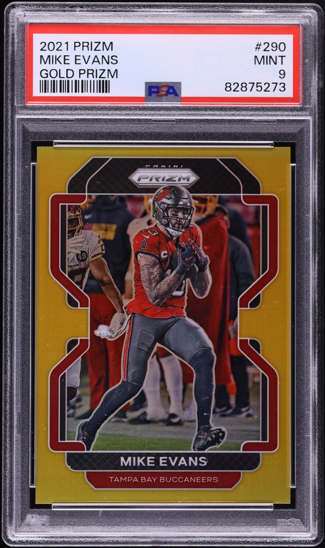 2021 Panini Prizm Gold Mike Evans /10 #290 PSA 9 MINT