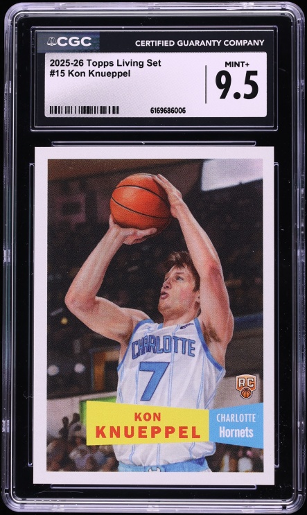 2025 Topps Living Set Kon Knueppel ROOKIE #15 CGC 9.5 MINT+