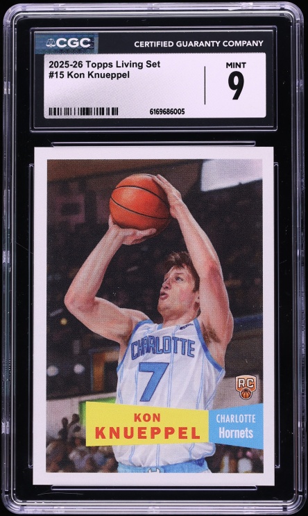 2025 Topps Living Set Kon Knueppel ROOKIE #15 CGC 9 MINT
