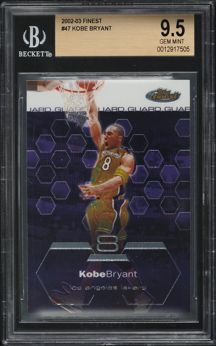 2002 Finest Kobe Bryant #47 BGS 9.5 GEM MINT