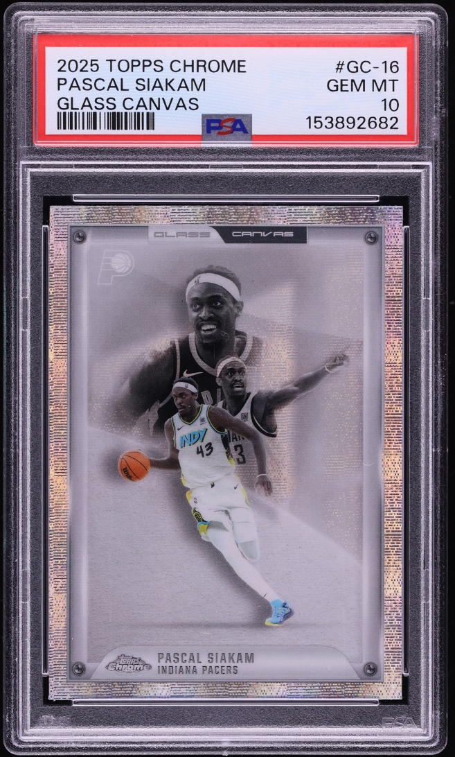 2025 Topps Chrome Glass Canvas Pascal Siakam #GC-16 PSA 10 GEM MINT