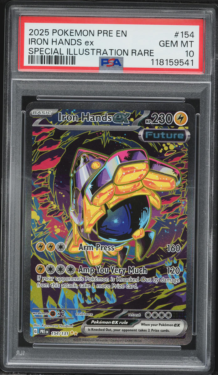 2025 Pokemon Scarlet & Violet Prismatic Evolutions SIR Iron Hands EX #154 PSA 10 GEM MINT