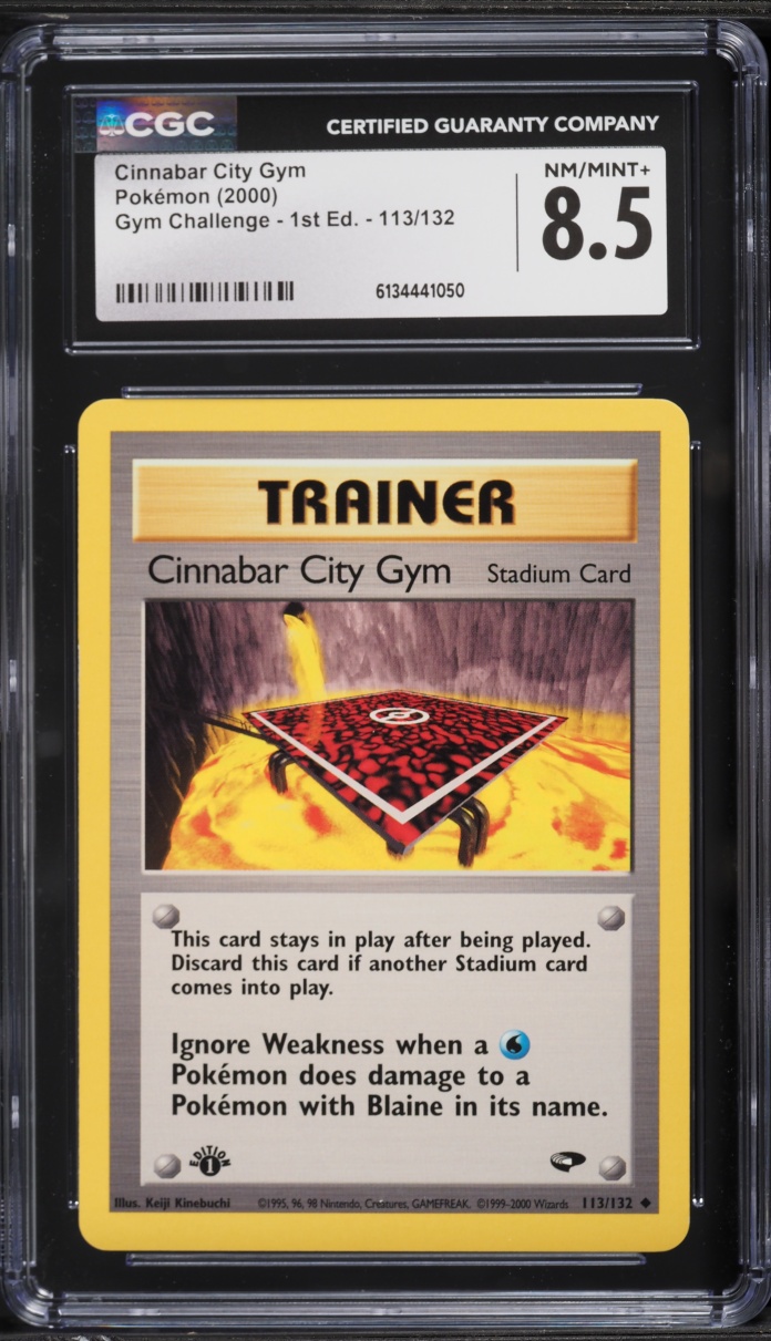 2000 Pokemon Gym Challenge 1st Edition Cinnabar City Gym #113 CGC 8.5 NM-MT+