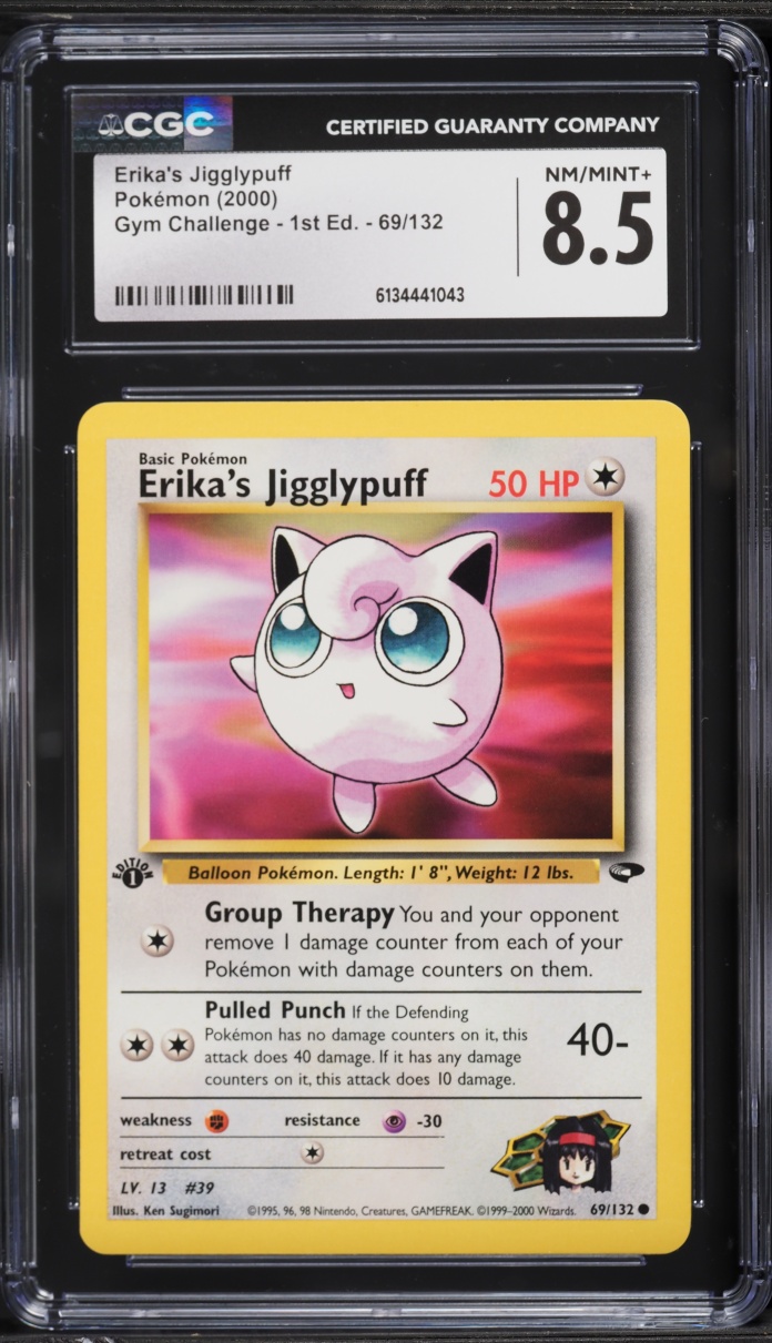 2000 Pokemon Gym Challenge 1st Edition Erika's Jigglypuff #69 CGC 8.5 NM-MT+