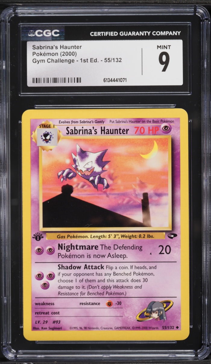 2000 Pokemon Gym Challenge 1st Edition Sabrina's Haunter #55 CGC 9 MINT