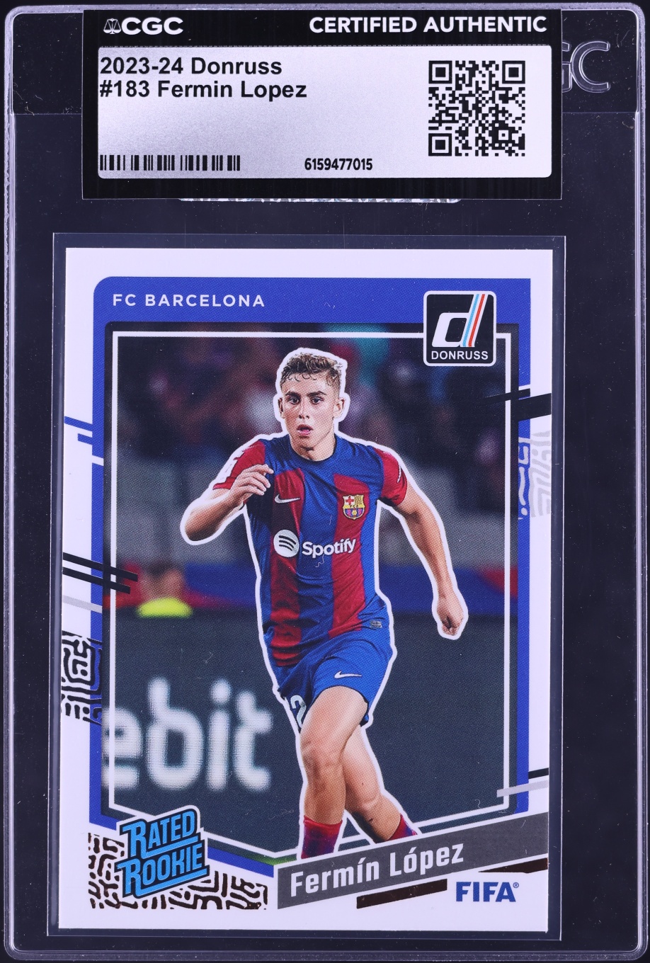 2023 Donruss Soccer Fermin Lopez ROOKIE #183 CGC AUTH