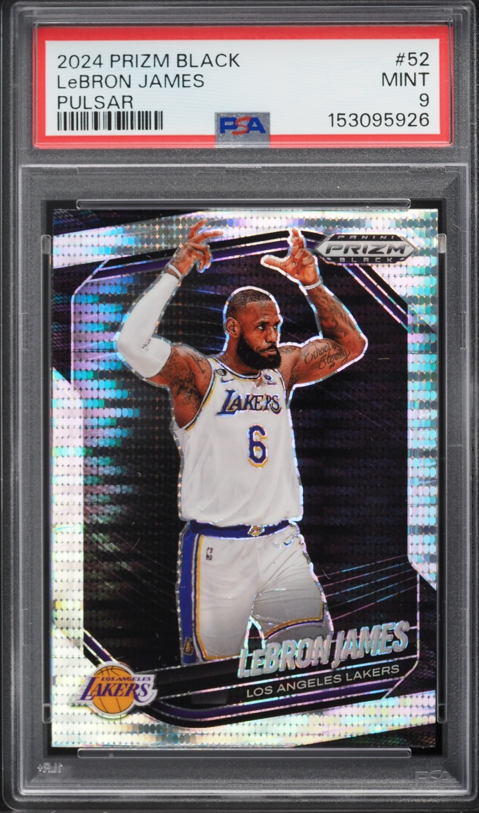 2024 Panini Prizm Black Pulsar LeBron James #52 PSA 9 MINT