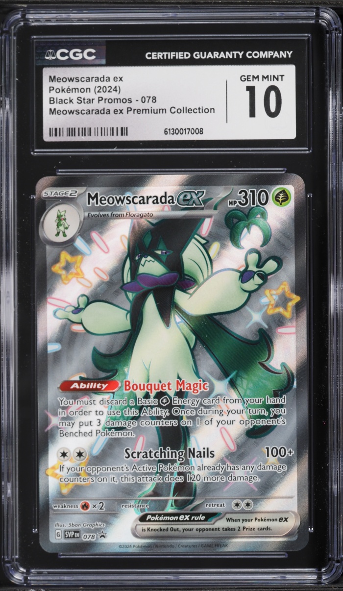2024 Pokemon Scarlet & Violet Promo Premium Collection Shiny Meowscarada ex #78 CGC 10 GEM MINT