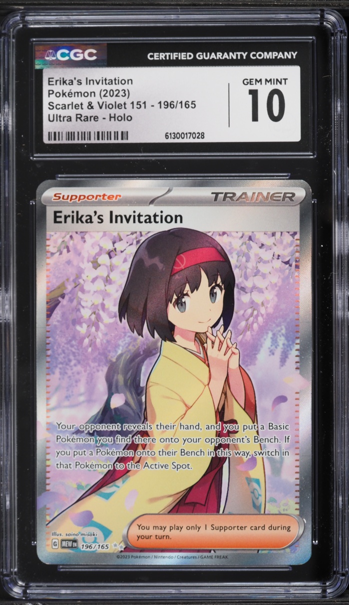 2023 Pokemon Scarlet & Violet 151 Full Art Erika's Invitation #196 CGC 10 GEM MINT