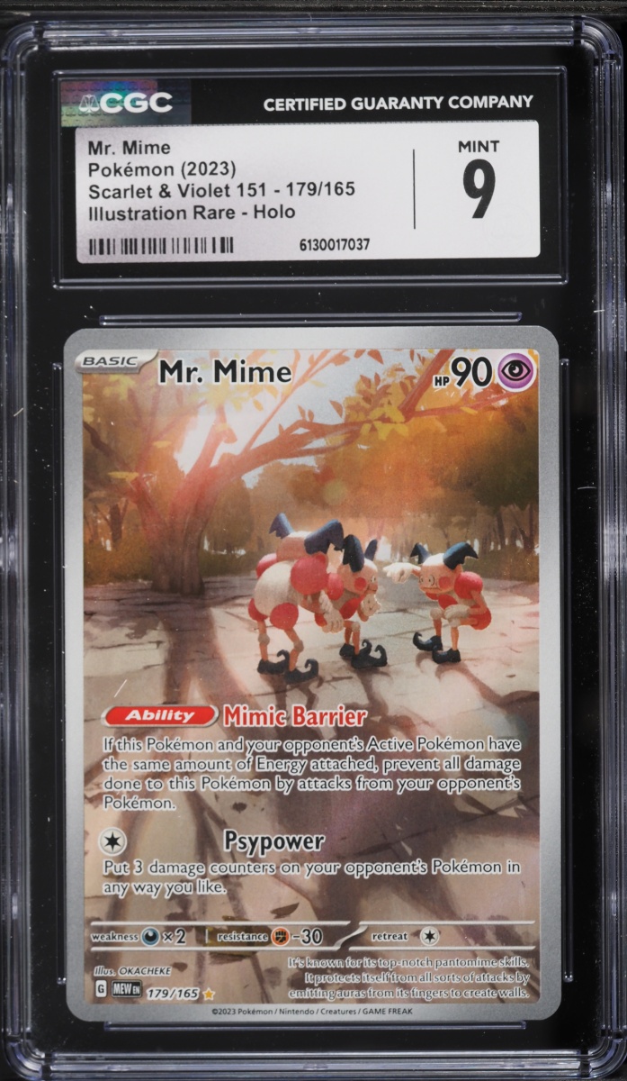2023 Pokemon Scarlet & Violet 151 IR Mr. Mime #179 CGC 9 MINT