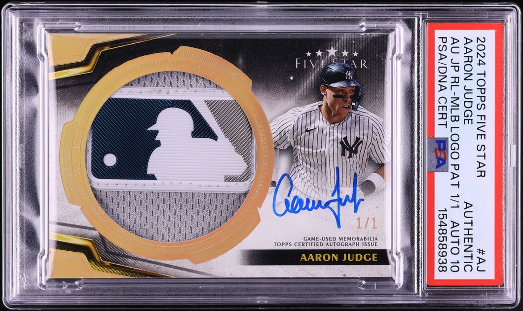 2024 Topps Five Star Jumbo Prime Aaron Judge MLB LOGO PATCH AUTO DNA 10 1/1 #FSJP-AJ PSA AUTH