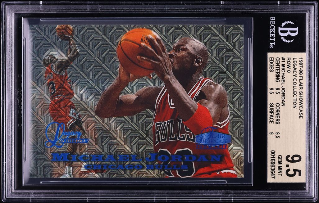 1997 Flair Showcase Legacy Collection Row 0 Michael Jordan /100 #1 BGS 9.5 GEM MINT