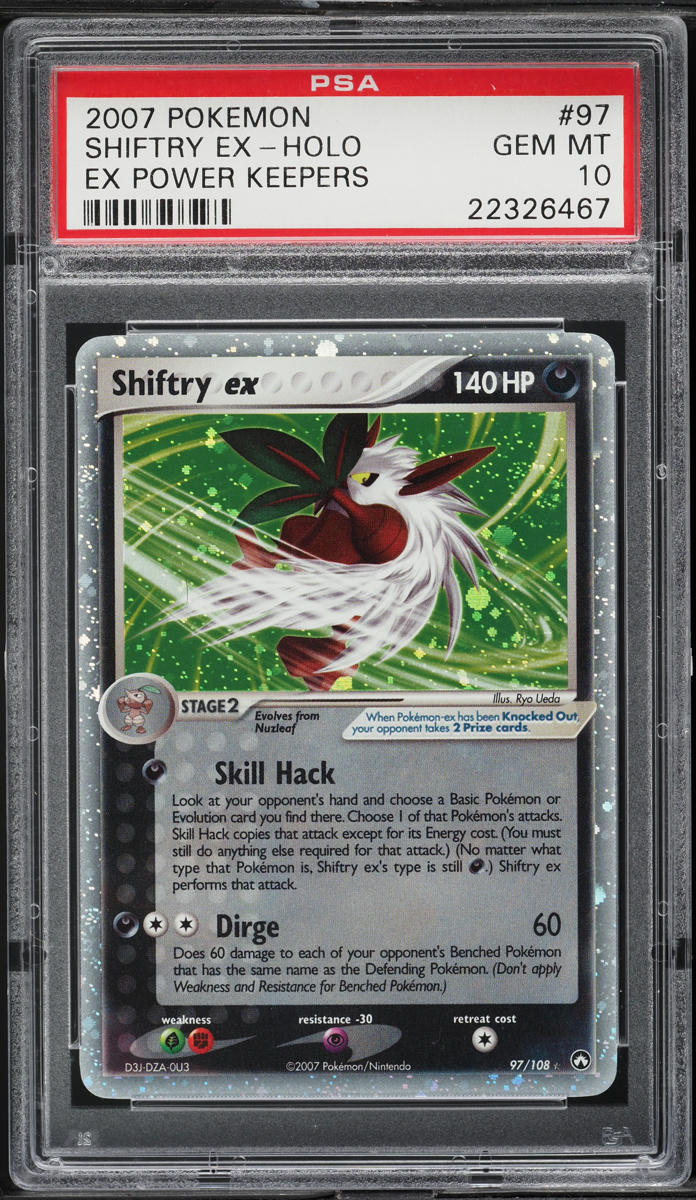 2007 Pokemon EX Power Keepers Holo Shiftry ex #97 PSA 10 GEM MINT