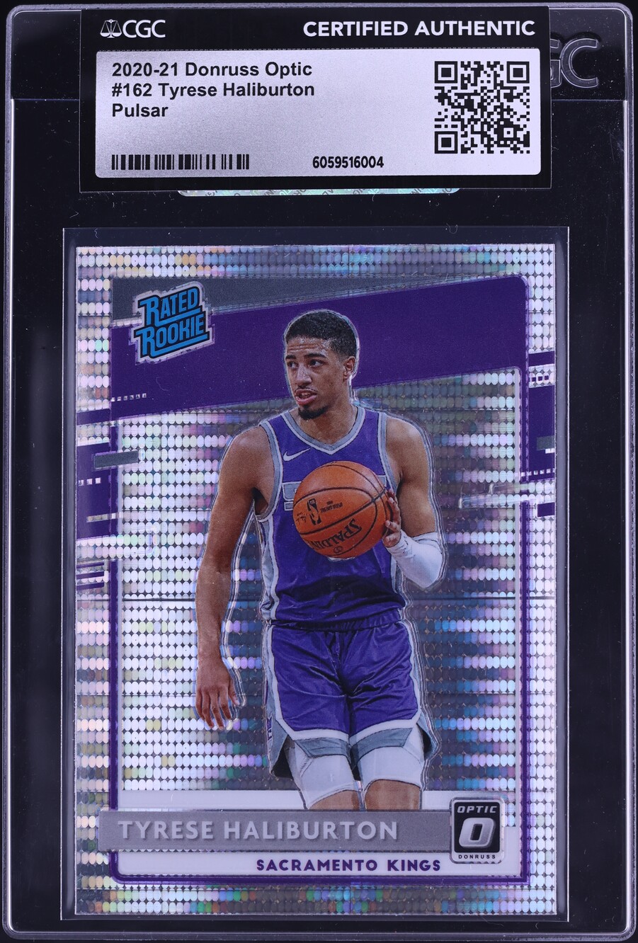 2020 Donruss Optic Pulsar Tyrese Haliburton ROOKIE #162 CGC AUTH