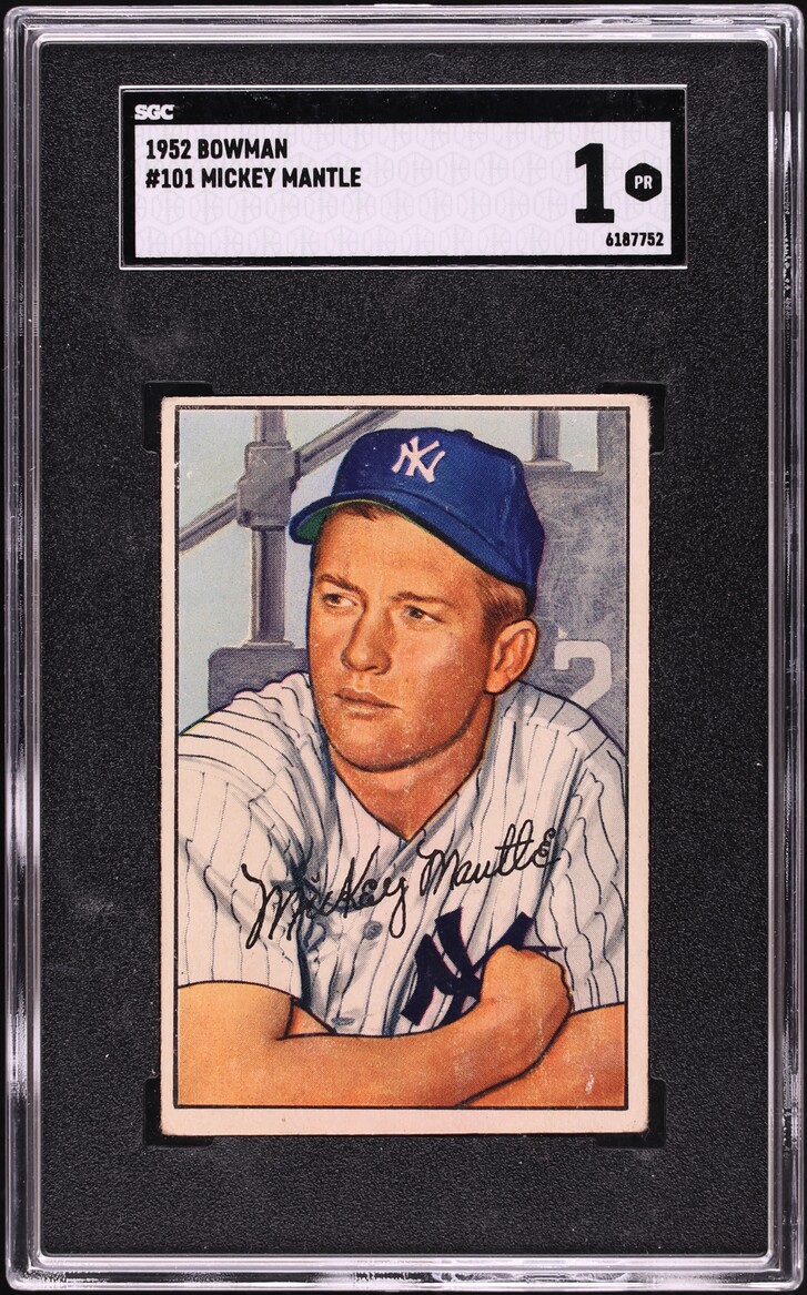 1952 Bowman Mickey Mantle #101 SGC 1 PR