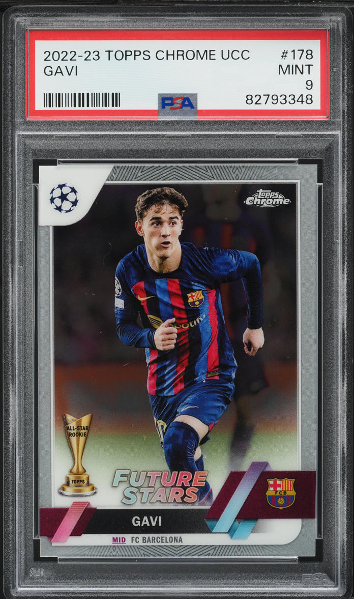 2022 Topps Chrome UEFA Club Competitions Gavi #178 PSA 9 MINT