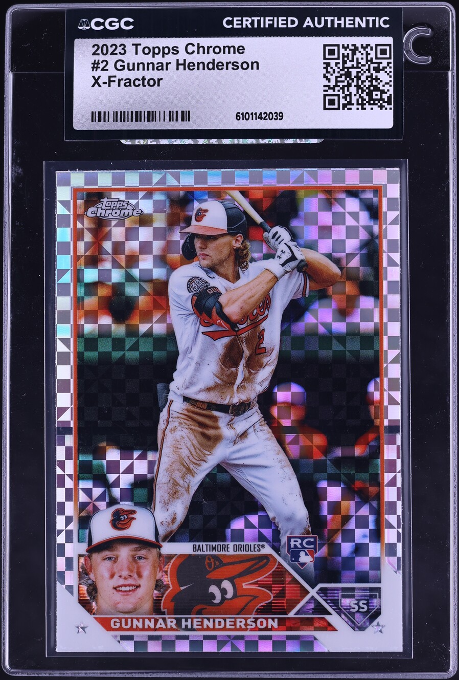 2023 Topps Chrome Xfractor Gunnar Henderson ROOKIE #2 CGC AUTH