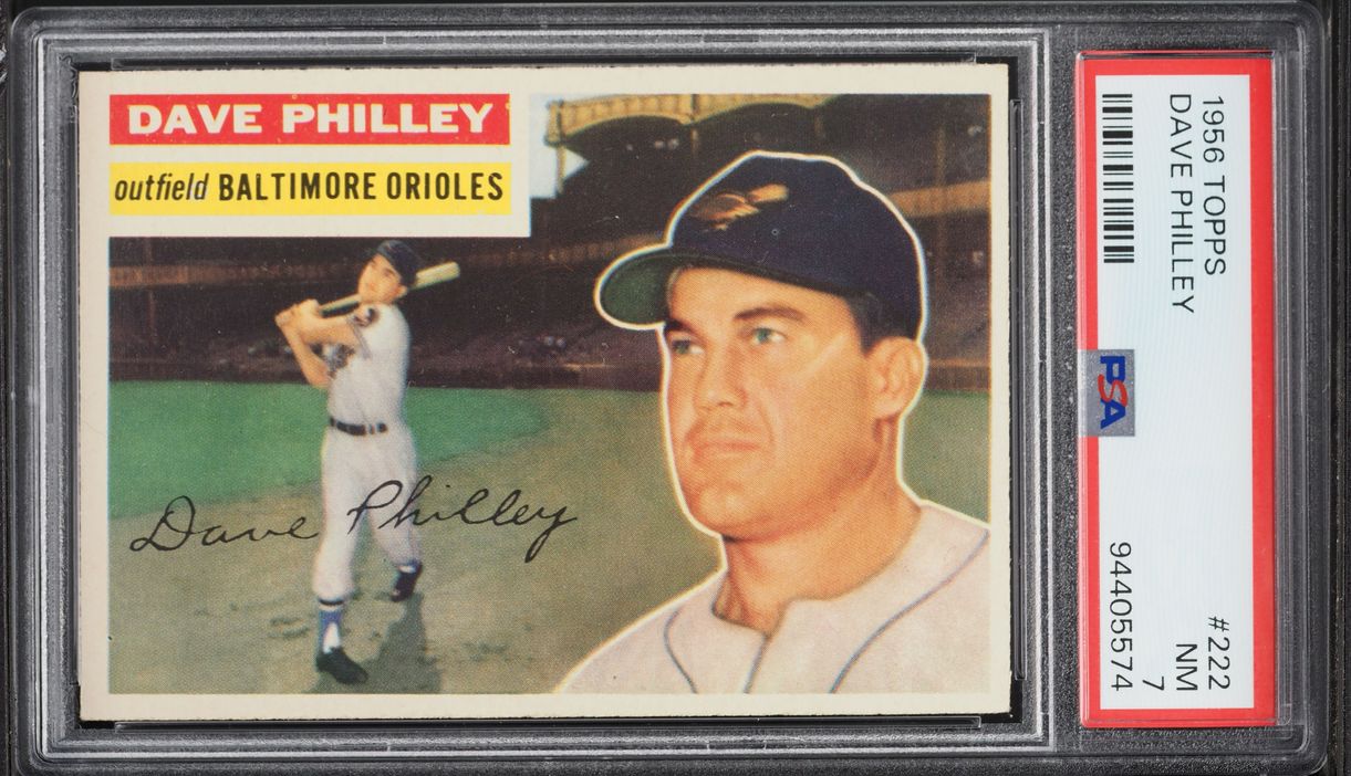 1956 Topps Dave Philley #222 PSA 7 NRMT