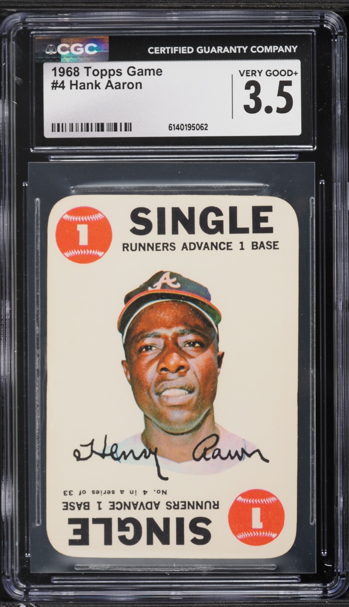 1968 Topps Game Hank Aaron #4 CGC 3.5 VG+