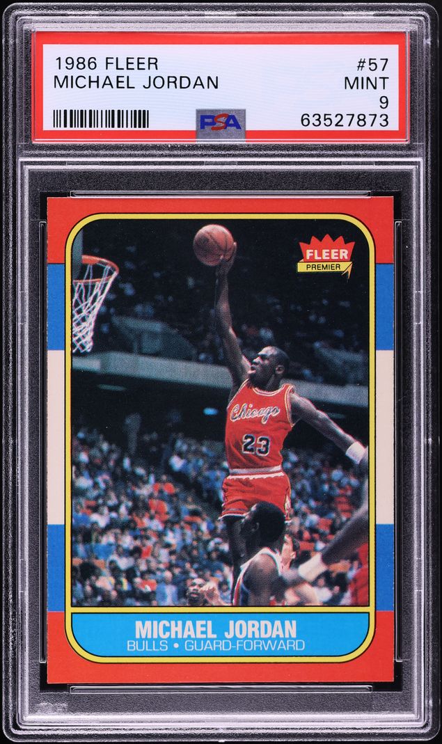 1986 Fleer Basketball Michael Jordan ROOKIE #57 PSA 9 MINT