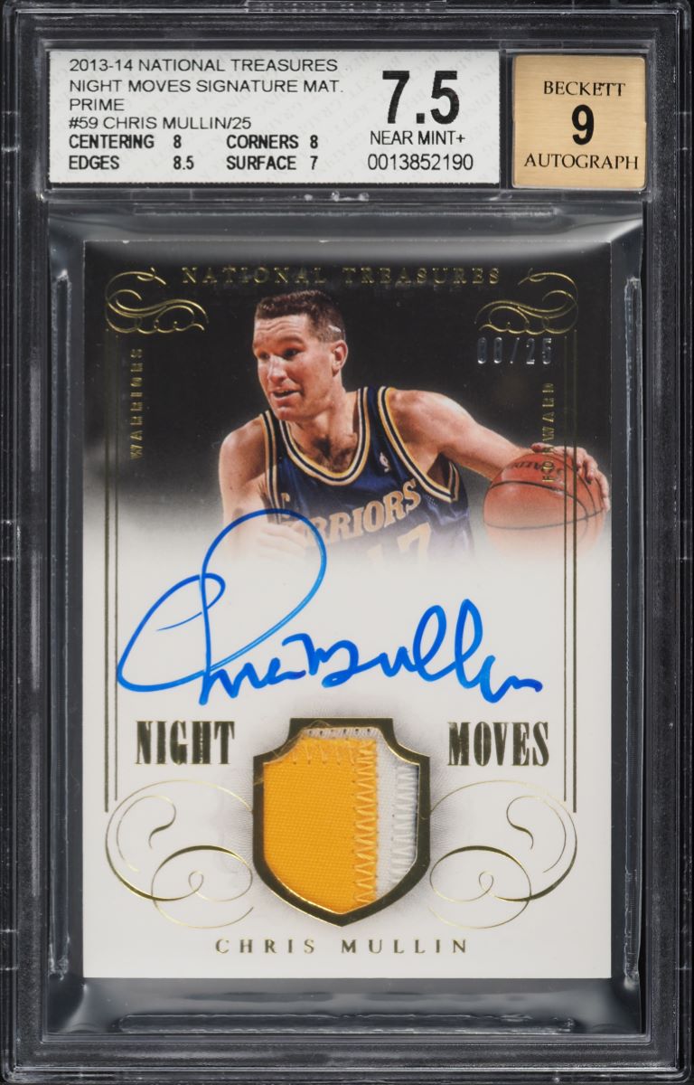 2013 National Treasures Night Moves Chris Mullin PATCH AUTO /25