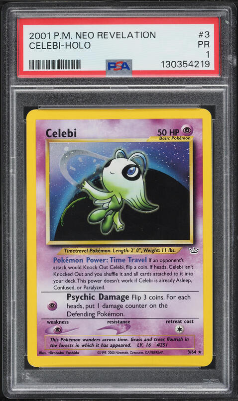 2006 Pokemon Japanese Miracle Crystal Holo Celebi Gold Star #4 PSA
