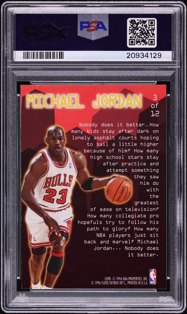 1995 Ultra Jam City Michael Jordan #3 PSA 10 GEM MINT