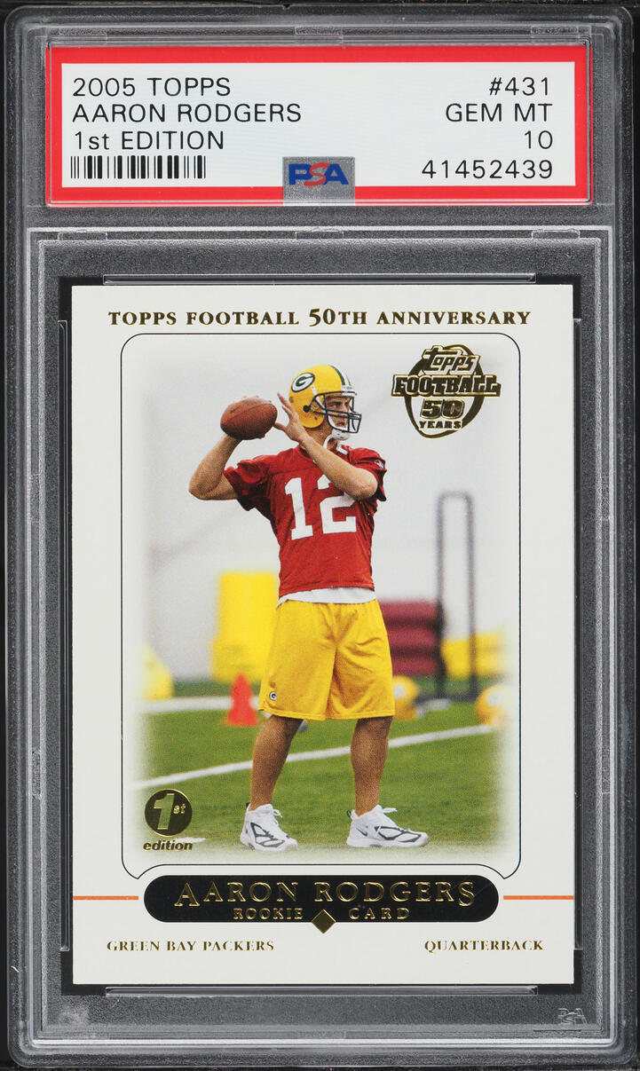 2005 Topps 1st Edition Aaron Rodgers ROOKIE #431 PSA 10 GEM MINT