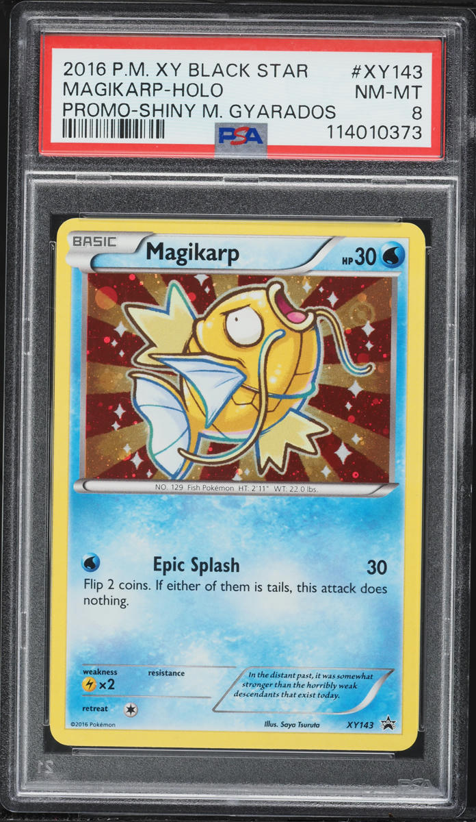 2016 Pokemon XY Promo Holo Shiny Magikarp #XY143 PSA 8 NM-MT