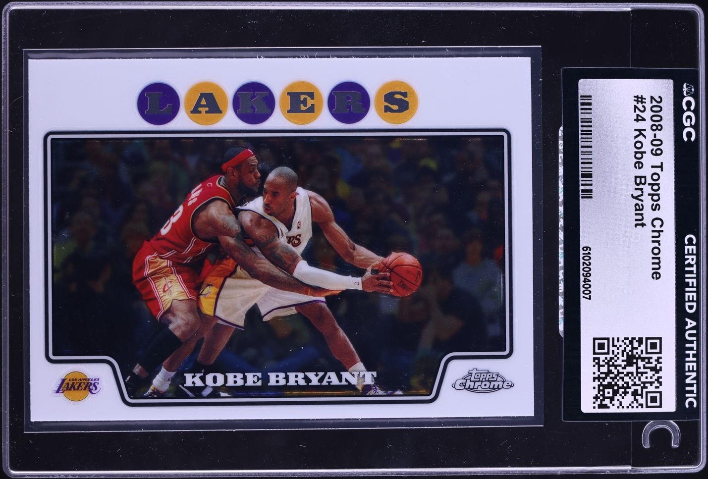 2008 Topps Chrome Kobe Bryant w/ LeBron James #24 CGC AUTH