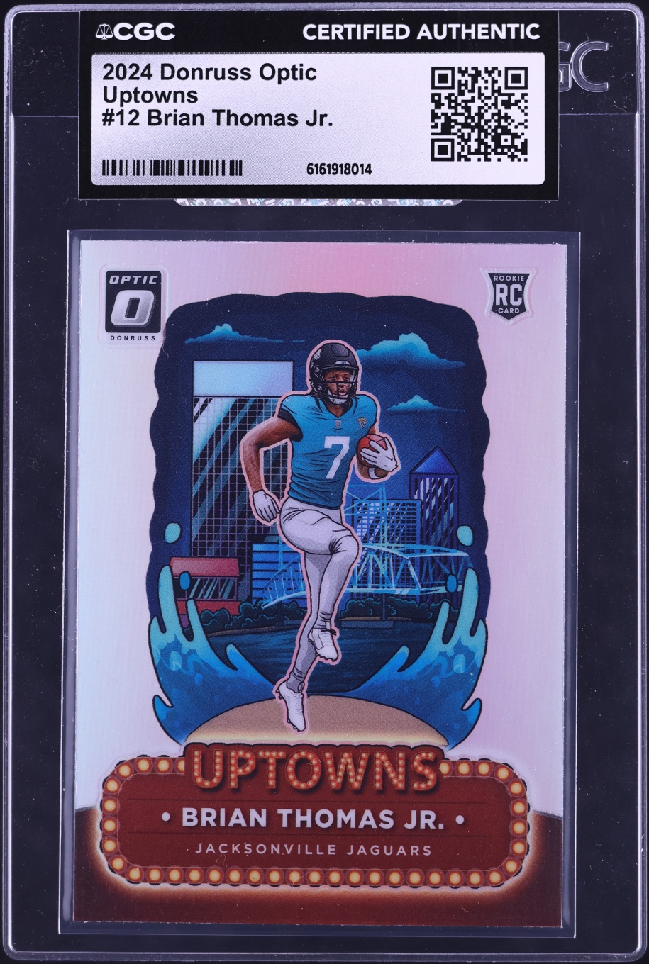 2024 Donruss Optic Uptowns Prizm Brian Thomas Jr. ROOKIE #12 CGC AUTH
