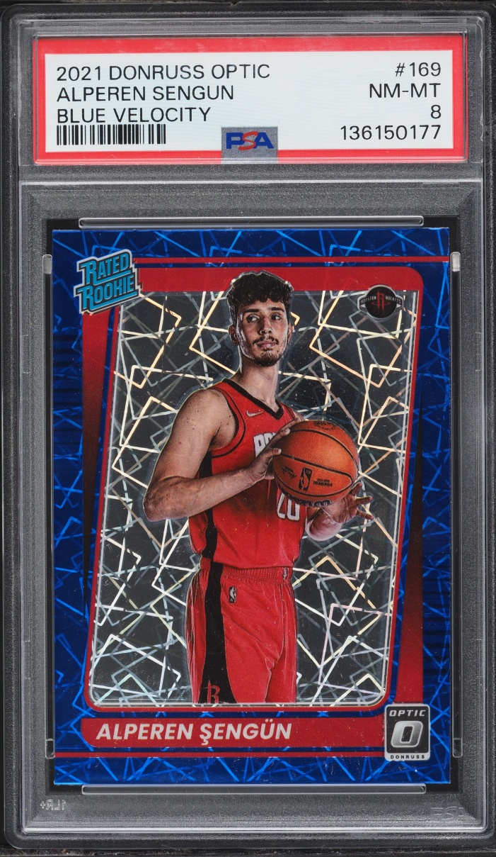 2021 Donruss Optic Blue Velocity Alperen Sengun ROOKIE #169 PSA 8 NM-MT
