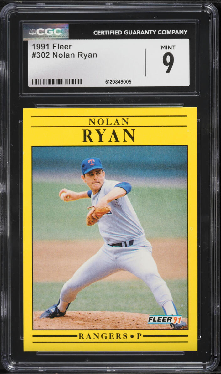 1991 Fleer Nolan Ryan #302 CGC 9 MINT
